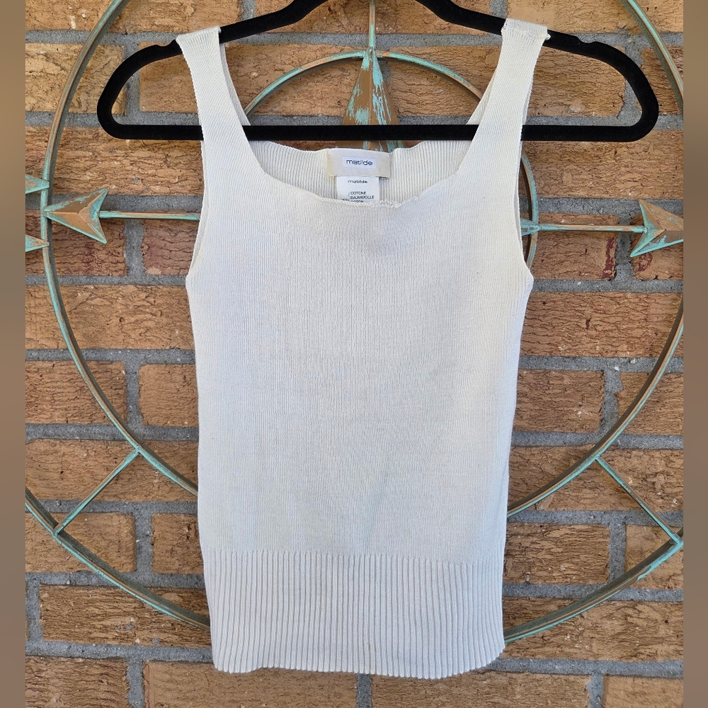 Matilde Ribbed Cashmere Blend Knit Tank Top